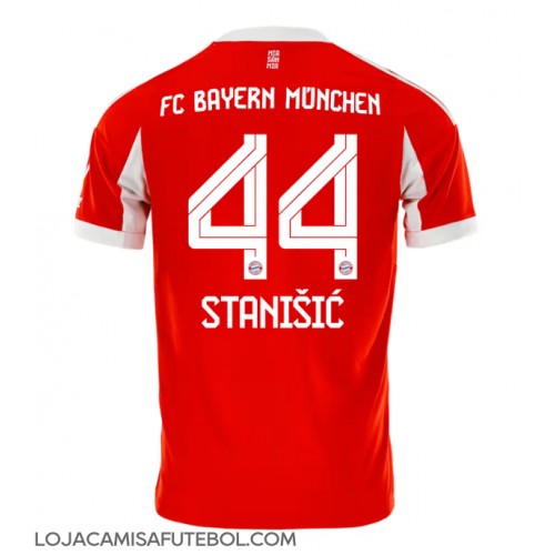 Camisa de Futebol Bayern Munich Josip Stanisic #44 Equipamento Principal 2025-26 Manga Curta